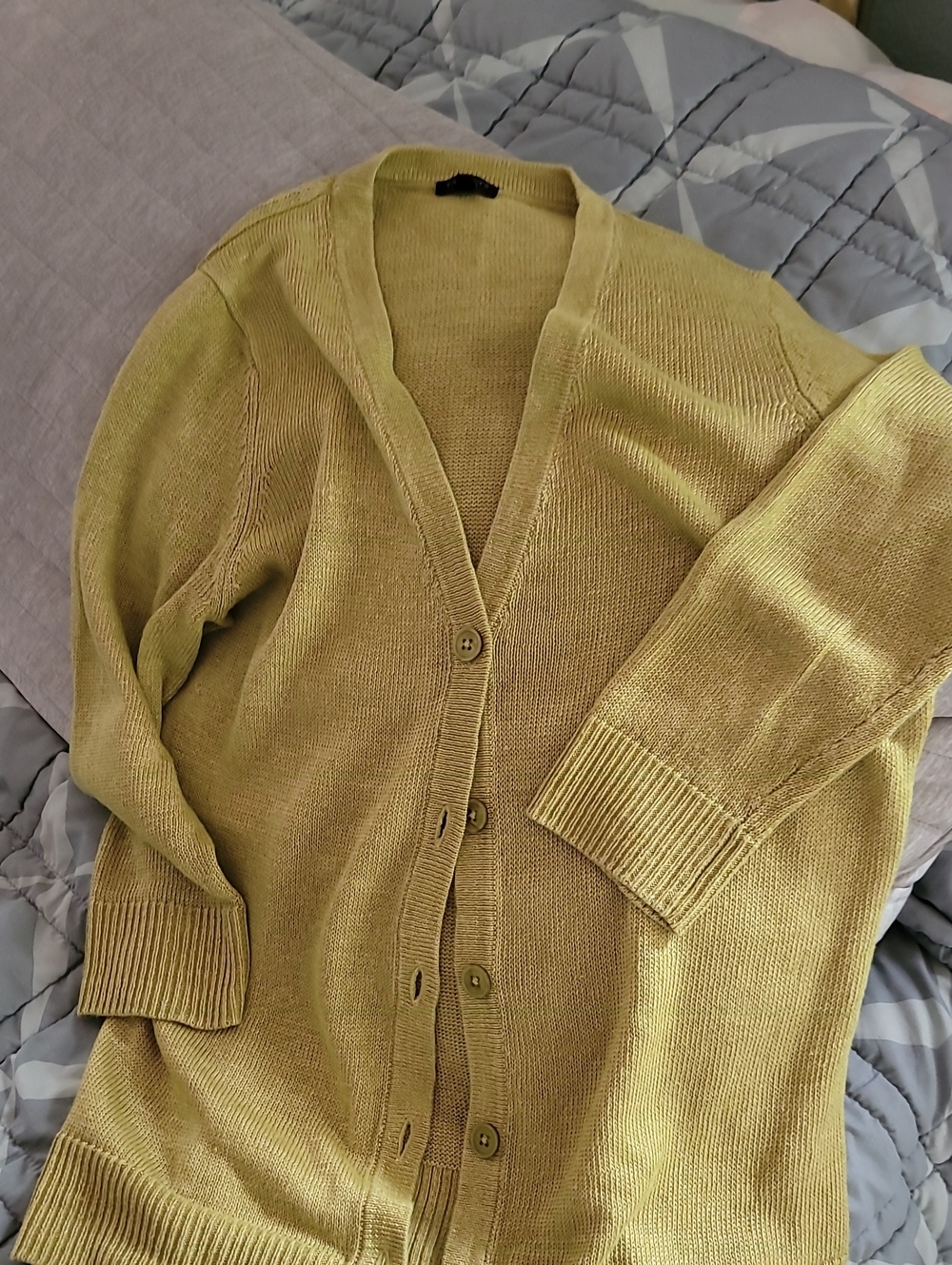Talbots Light Olive Green Button Cardigan